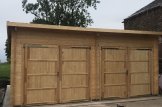 Doppelgarage aus Holz mit Flachdach MODERN (44 mm), 6x6 m, 36 m² customer 1