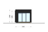 Gartenhaus aus Holz AMARA (34 mm + Verschalung), 5x3 m, 13 m² specification 3