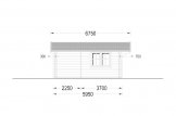 Gartenhaus aus Holz NINA S (Isoliert, 44+44 mm), 6x6 m, 36 m² specification 3