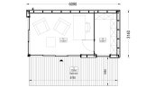 Gartenhaus aus Holz AMARA mit Schuppen (34 mm + Verschalung), 6x3 m, 15 m² specification 1