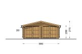 Doppelgarage aus Holz CLASSIC DUO 75 (44 mm), 6x5.7 m, 34 m² / 75 m³ specification 2