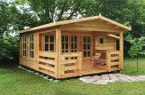 Blockbohlenhaus mit Terrasse ISLA (44 mm), 6x5 m, 18 m² + 7 m² customer 2