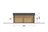 Doppelgarage aus Holz mit Flachdach MODERN (44 mm), 6x5 m, 30 m² specification 4