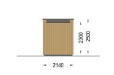 Gartenbüro PREMIUM L (34 mm + Holzverschalung), 2x2 m, 4 m² specification 4