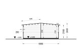Carport aus Holz 3x6 m mit Schuppen (44 mm), 2x6 m specification 6
