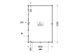 Holzgarage mit Flachdach MODERN (44 mm), 3.6x5.4 m, 20 m² specification 1