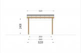 Carport aus Holz mit Seitenwand LUNA F, 3.2x6 m specification 2
