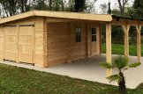 Holzgarage mit Carport (44 mm) 4x6 m + 3x6 m (Carport), 40 m² customer 2