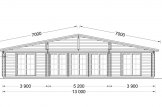 Isoliertes Blockbohlenhaus RIVIERA 120 m² specification 2