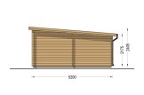 Holzgarage mit Flachdach MODERN (34 mm), 3.6x5.4 m, 20 m² specification 5