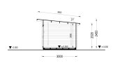 Gartenhaus aus Holz mit Flachdach DREUX (44 mm), 4x3 m, 12 m² specification 6