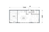 Kleines Holzhaus PREMIUM S (Isoliert, 34 mm + Holzverschalung), 10.5x4.5 m, 47 m² specification 1