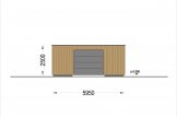 Holzgarage mit Flachdach SILVIA F (34 mm + Holzverschalung), 6x6 m, 36 m² specification 2