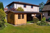 Carport aus Holz 4x5 m mit Schuppen (44 mm), 4x2.5 m customer 1