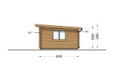 Gartenhaus aus mit Flachdach Holz DREUX (44 mm), 5x4 m, 20 m² specification 5