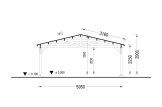 Doppelcarport aus Holz CLASSIC DUO, 6x6 m, 36 m² specification 6