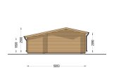 Blockbohlenhaus mit Terrasse ISLA (34 mm), 6x5 m, 18 m² + 7 m² specification 4