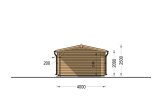 Carport aus Holz 4x5 m mit Schuppen (44 mm), 4x2.5 m specification 5