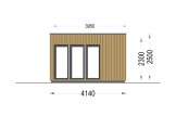 Gartenbüro PREMIUM (Isoliert, 34 mm + Holzverschalung), 5x4 m, 20 m² specification 5