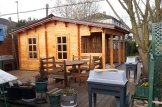 Gartenhaus aus Holz ROYAL (Extra Isoliert, 44+44 mm), 5x5 m, 25 m² customer 1