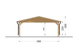 Carport aus Holz für 3 Autos CLASSIC TRIO, 5.95x8.95 m specification 4