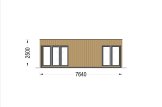 Holzhaus PREMIUM S (34 mm + Holzverschalung), 7.5x4 m, 30 m² specification 2