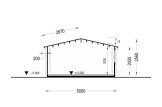 Gartenhaus aus Holz LILLE (44 mm), 5x5 m, 25 m² specification 6