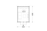 Gartenhaus aus Holz PETER (34 mm), 3x4 m, 12 m² specification 1