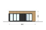 Gartenbüro PREMIUM (34 mm + Holzverschalung), 6.5x4.5 m, 26 m² specification 2