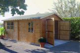Holzgarage (44 mm) 3.6 x 5.4, 20 m² customer 3