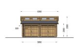 Doppelgarage aus Holz TWIN DUO (44 mm), 6x6 m, 36 m² specification 2