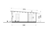 Carport aus Holz für 1 Auto mit Schuppen MODERN, 5.95x5 m specification 6
