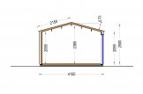 Gartenhaus aus Holz PIA (Isoliert, 34 mm + Holzverschalung), 4x3 m, 12 m² specification 6