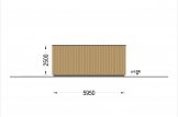 Holzgarage mit Flachdach SILVIA F (34 mm + Holzverschalung), 6x6 m, 36 m² specification 3