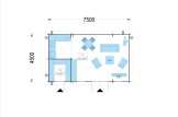 Gartenhaus aus Holz LEA S (34 mm), 30.50 m² specification 1