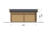 Holzgarage CLASSIC (34 mm), 3.6x5.4 m, 20 m² specification 5
