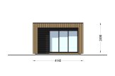Gartenhaus aus Holz LAYLA (Isoliert, 34 mm + Verschalung), 4x3 m, 10 m² specification 2