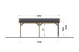Carport aus Holz für 1 Auto CLASSIC, 4x5.7 m specification 3