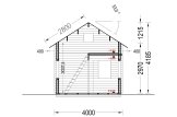 Blockbohlenhaus mit Schlafboden AVIGNON S (Extra Isoliert, 44+44 mm), 20 m² + 16 m² specification 7