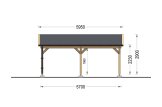 Doppelcarport aus Holz CLASSIC DUO, 6x6 m, 36 m² specification 5