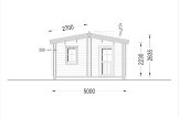 Mobilheim aus Holz ARGO M-N S (44+44 mm), 5x9 m, 35 m² specification 2