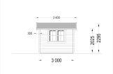 Gartenhaus aus Holz ADAM S (44 mm), 3x3 m, 9 m² specification 3