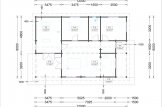 Blockbohlenhaus LINDA (Isoliert, 44+44 mm), 78 m² + 15 m² Terrasse specification 1