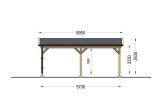 Carport aus Holz für 1 Auto CLASSIC, 4x5.7 m specification 5