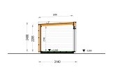 Gartenhaus aus Holz AMARA (Isoliert, 34 mm + Verschalung), 5x3 m, 13 m² specification 6