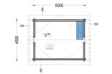Blockbohlenhaus mit Schlafboden AVIGNON S (Extra Isoliert, 44+44 mm), 20 m² + 16 m² specification 2
