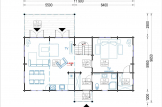 Holzhaus VERA (66 mm), 132 m² + 13.5 m² Terrasse specification 1