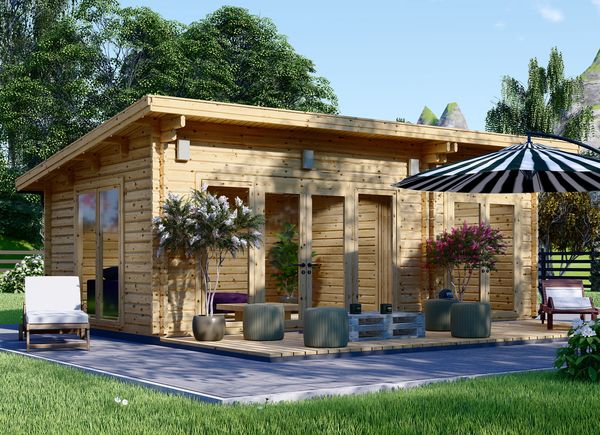 Blockbohlenhaus MAJA (44 mm), 7.5x4 m, 30 m² avp.ui.product_images.thumbnail 1