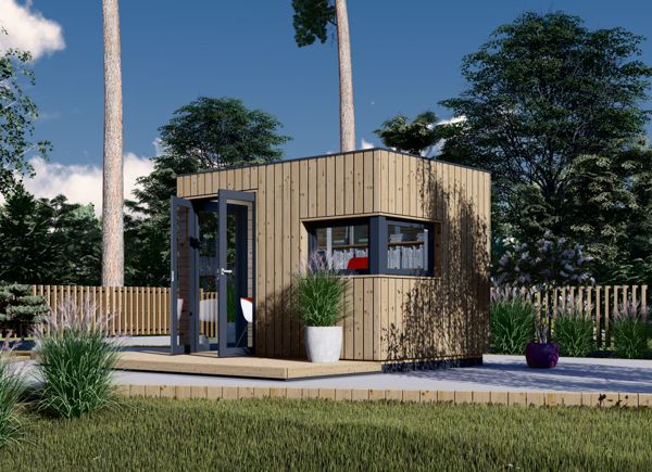Gartenbüro PREMIUM L (34 mm + Holzverschalung), 3x2 m, 6 m² avp.ui.product_images.thumbnail 1