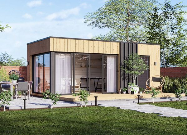 Gartenhaus aus Holz AMARA mit Schuppen (34 mm + Holzverschalung), 6x3 m, 15 m² avp.ui.product_images.thumbnail 1